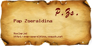 Pap Zseraldina névjegykártya