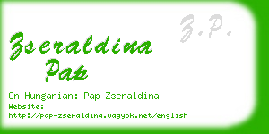 zseraldina pap business card